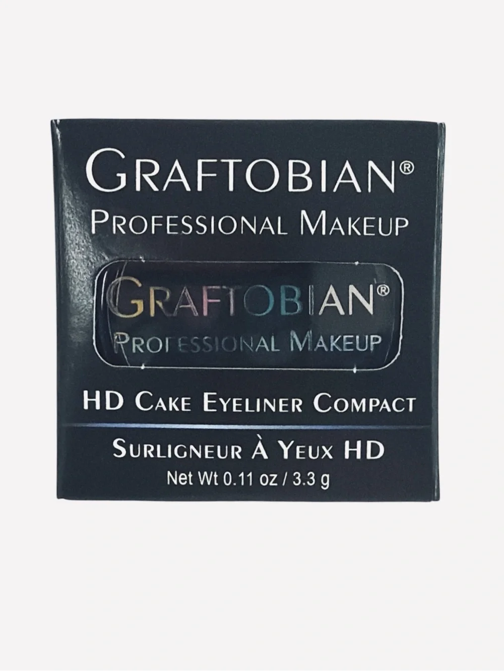 Graftobian Jet Black Cake Eyeliner, Long-Lasting, Water-Activated Power